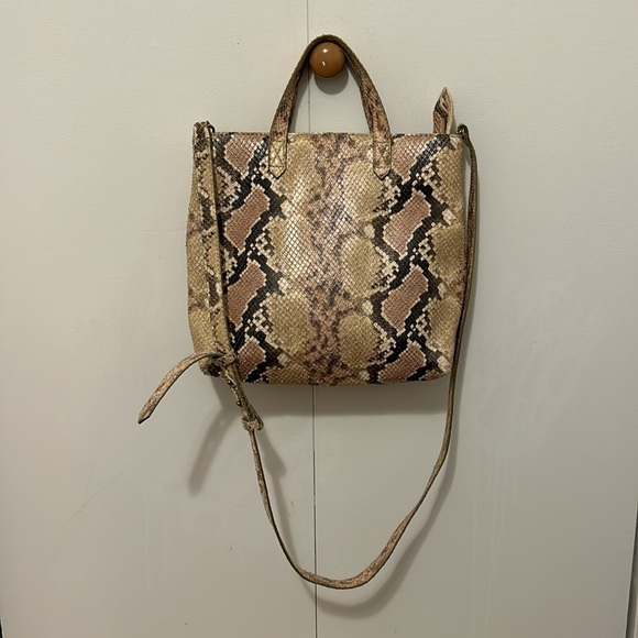 Madewell ZipTop Transport Crossbody Snake Embossed - Picture 8 of 15